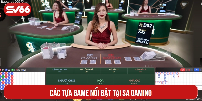 Các tựa game nổi bật tại SA gaming