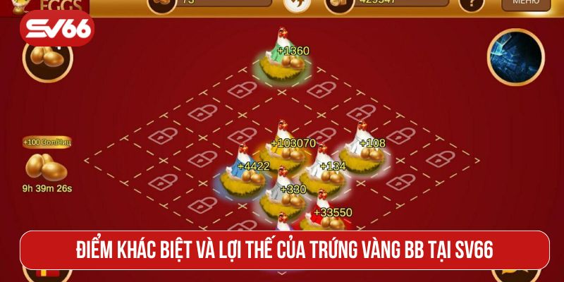 Điểm khác biệt và lợi thế của trứng vàng BB tại SV66
